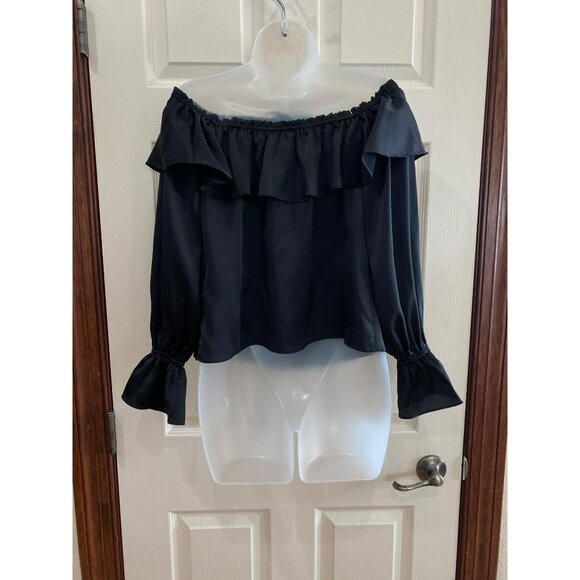 NWT MARCIANO BY GUESS DIXIE - Blouse - jet black Size 6 Retail $150 - Picture 4 of 12